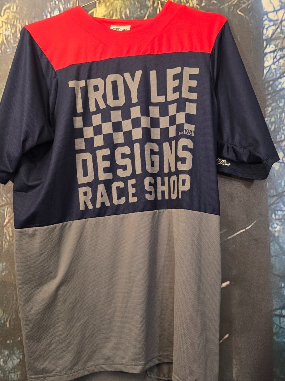 Troy Lee Designs Mens Jersey Medium Racing Shirt Moto MX Black Red